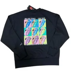 新品　ローリングストーンズ　LL ブラック　スウェット　トレーナー　裏起毛