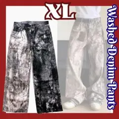 ウォッシュドデニム リアルツリー XL バギーパンツ カモフラ ヴィンテージ加工