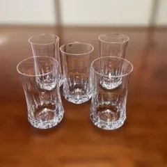 高級クリスタルカットグラス5個セット