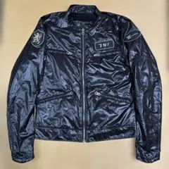 TMT ロゴ刺繍ワッペン付 シングル ライダース ジャケット M レア ブルゾン