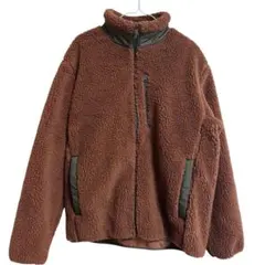 UNIQLO フリースジャケット 防風 ボア ハイネック ベージュ L 3346