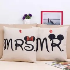 クッションカバー 45×45 ミッキー風