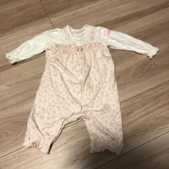 春　ミキハウス　ピンク　80センチ　ロンパース
