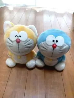 大幅値下げ 希少品 耳付き黄色ドラえもん 水色ドラえもん ぬいぐるみ 2個セット