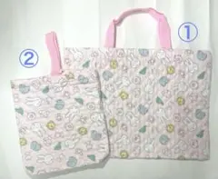 252【新品】ミッフィー　レッスンバッグ＋シューズ入れ　ピンク　2点セット