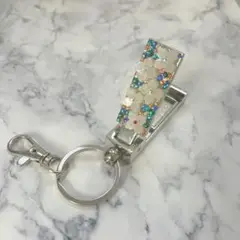 3way スマホホルダー　バックハンガー　キーホルダー　クリスタルデコレーション