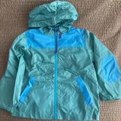 フード付きライトブルーナイロンジャケット
