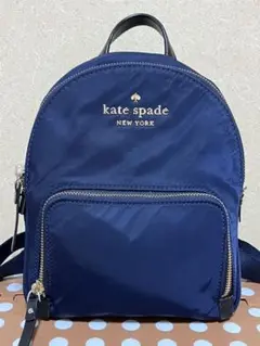 超美品 kate spade NewYork バックパック リュック ネイビー