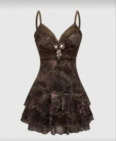 SHEIN キャミワンピ ペイズリー柄 グランジ y2k