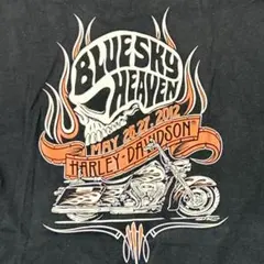 【c5640】スカル　バイク　プリントTシャツ 半袖