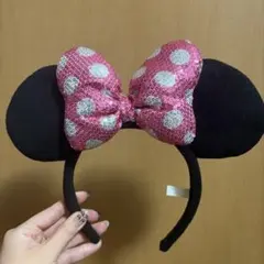 ディズニー　ミニーマウス　カチューシャ スパンコール
