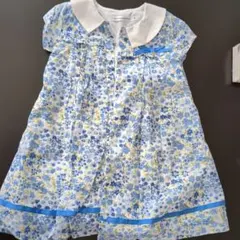 BeBe 花柄 半袖ワンピース 110