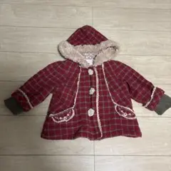Souris 90サイズ　チェックコート 女の子