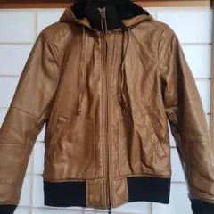 AZUL by moussy レザージャケット　ブラウン