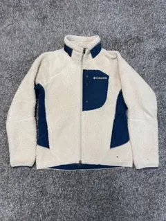 Columbia フリースジャケット クリーム/ネイビー