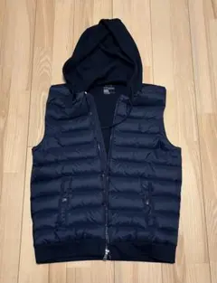 ポロ・ラルフ・ローレン フード付きダウンベスト ネイビー　ラルフローレン　秋冬