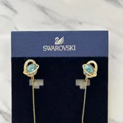 中古　正規品　スワロフスキー　イヤリング　ゴールドのサムネイル