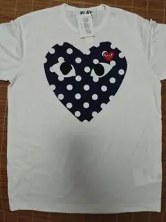 PLAY COMME des GARÇONS ハート柄ドットTシャツ L