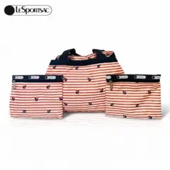 LeSportsac トートバッグ マリンアンカー柄 ポーチ2枚付
