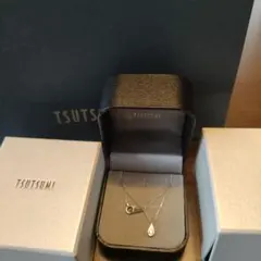 TSUTSUMI ダイヤモンドプチネックレス 18k ドロップモチーフ ゴールド 