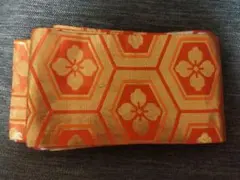 半幅帯 踊り用 オレンジに金