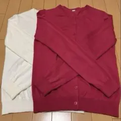 #2点セット#UNIQLO#UVカットスーピマコットンクルーネックカーディガン