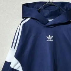 古着 アディダス ジャージ素材 プルオーバーパーカー 刺繍ロゴ adidas