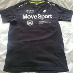 ムーブスポーツ黒TシャツL/デサントMoveSport