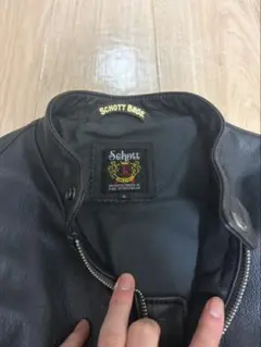 Schott シングルライダース ブラックレザー