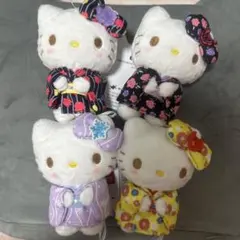 超お買得‼️正規品　新品　タグ付　ハローキティ 着物キーホルダー 4種セット❣️