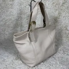 オールドコーチ　4133 ハンドバッグ　レザー アイボリー　ゴールド金具