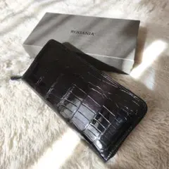 【新品未使用】ロダニア・シャイニング・クロコダイル・長財布・ブラックのサムネイル