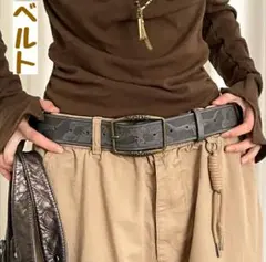 ウエスタンベルト y2k アメカジ古着 グランジ シティボーイアンティーク風