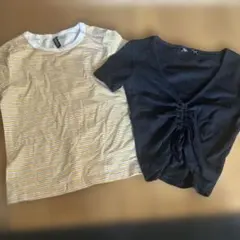 H&M ZARAストライプ 半袖Tシャツ S二枚セット