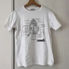 SASSAFRAS ササフラス 半袖Tシャツ ロケット図解ホワイト　白　Sのサムネイル