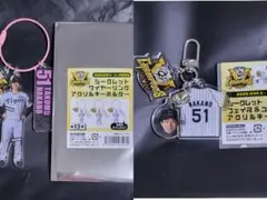 中野拓夢 阪神タイガース 優勝記念 アクリルキーホルダー 2点