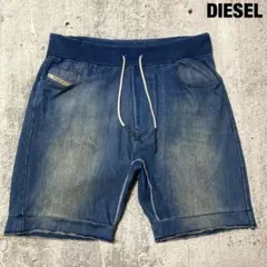 【DIESEL】デニム スウェット ハーフパンツ ダメージ加工 Lのサムネイル