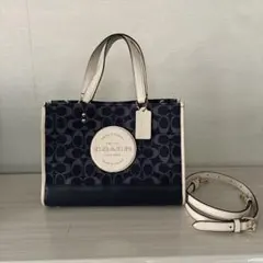 COACH ショルダーバッグ ネイビー/ホワイト