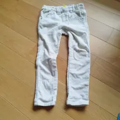 ホワイトコットンロングパンツ 110cm　長ズボン　キッズ　春秋冬のサムネイル