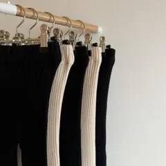 韓国子供服 ニットセミフレアパンツ