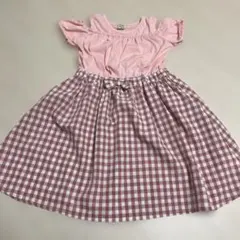 Pupil House 半袖ワンピース 130cm ピンク ギンガムチェックのサムネイル
