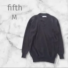 fifth　セーター　Vネック　ニット　M　ダークカーキ系