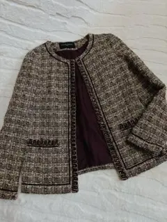 UNITED ARROWS TOKYOノーカラージャケット ブラウン系