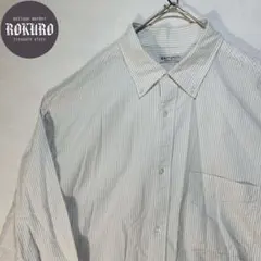 大きめ】BEAUTY&YOUTHビューティー&ユースストライプ長袖シャツL