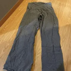 犬印本舗グレー マタニティパンツズボン伸縮性ウエスト　ルームウェアパジャマ