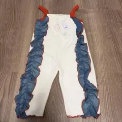 nenmen フリル付きオーバーオール クリーム色