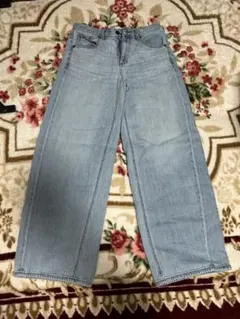 GU ローライズバギージーンズ ブルー