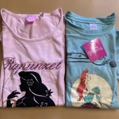 (67)5/27削除 美品 ディズニー プリンセス Tシャツ 2枚セット