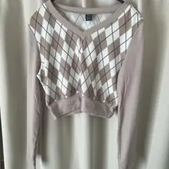 薄手 ニット 長袖 ベージュ ブラウン カットソー シーイン SHEIN