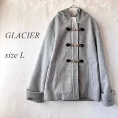 GLACIER フード付きダッフルコート Lサイズライトグレー1251